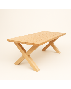 Tuintafel met x-poot.