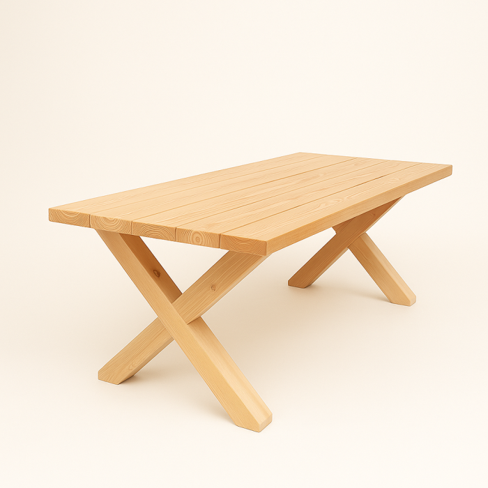 tuintafel hout tuin tafel houten douglas vurenhout houten poten geïmpregneerd