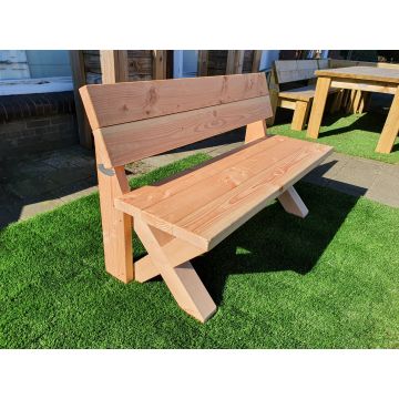houten tuinbank rugleuning bank tuin hout douglas vurenhout geïmpregneerd bank voor tuin
