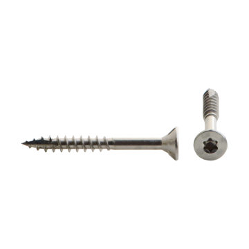 RVS spaanplaat verzonken kop torx met boorpunt en freesribben 5x30
