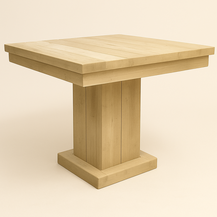 vierkante tuintafel van hout houten tafel tuin houten poot douglas douglashout vurenhout geïmpregneerd