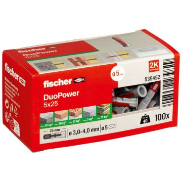 fischer DuoPower 5x25 (100 stuks)