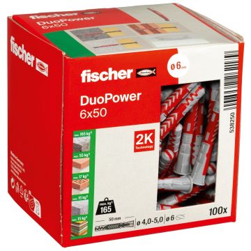 fischer DuoPower 6x50 lang ( 100 stuks)