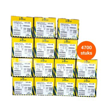 Nogel zelfborende en verzinkende schroeven torx - Voordeelpakket 4.700 stuks