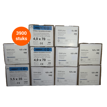 Spaanplaatschroeven verzinkt torx - Assortimentsdoos 3900 stuks