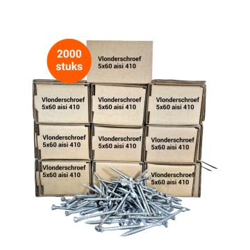 Vlonderschroeven 5x60 - Voordeelpakket 2.000 stuks